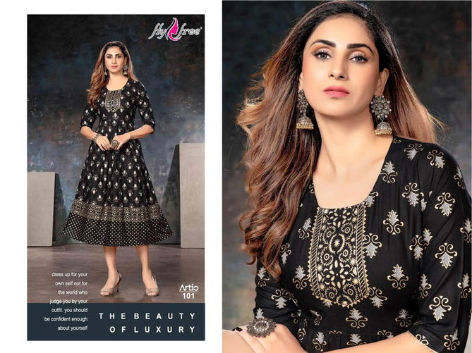 Fly Free Artio Casual Wear Wholesale Anarkali Kurti Collection